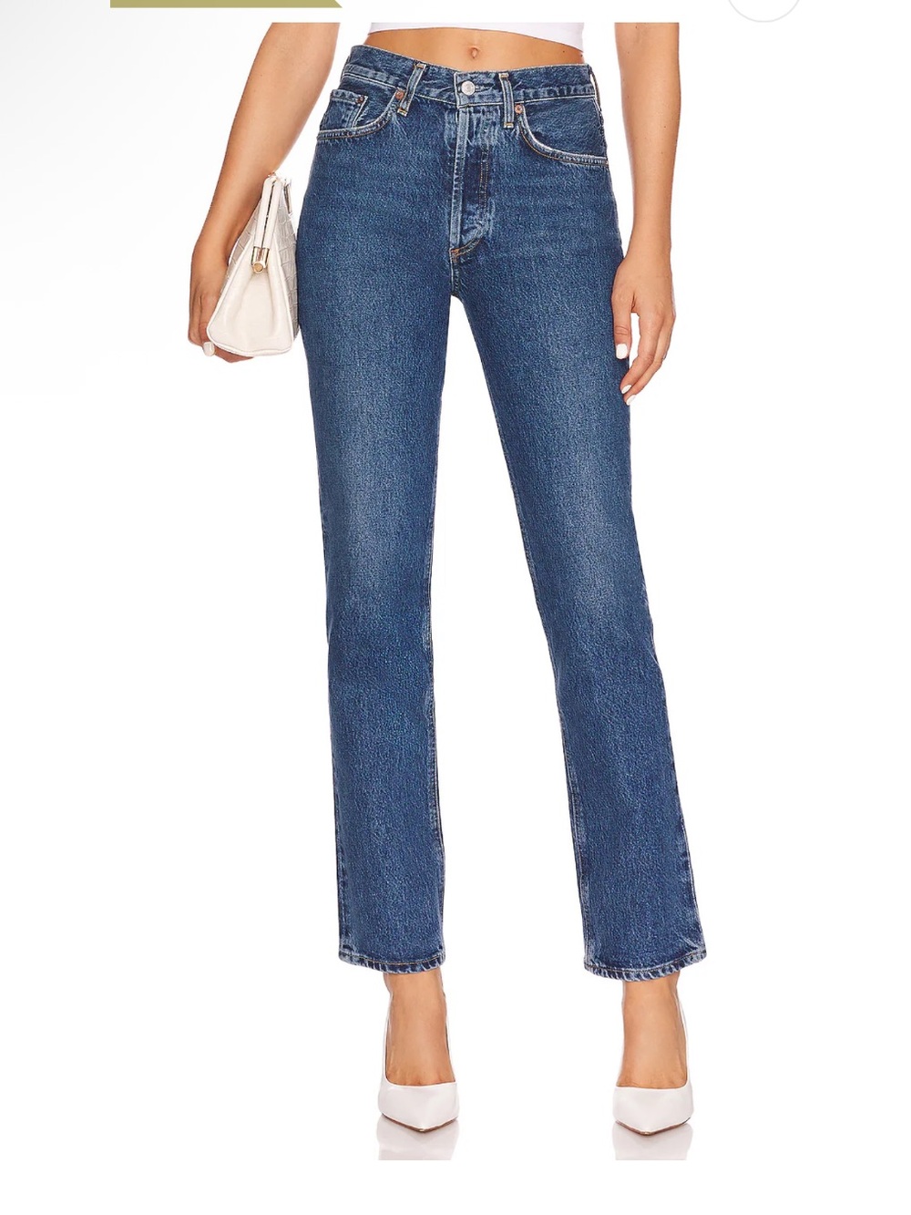 AGOLDE Lana jeans relaxed fit straight leg Button Fly mid rise 28